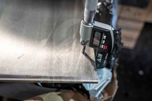 Inconel 602CA plate thickness inspection